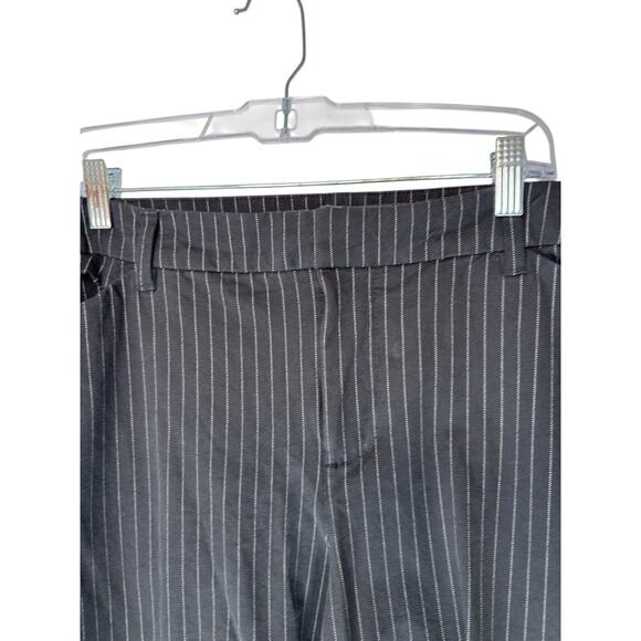 Old Navy Gray Striped Office High-Rise Straight Leg Pixie Dress Pants Size 20 - Picture 6 of 11